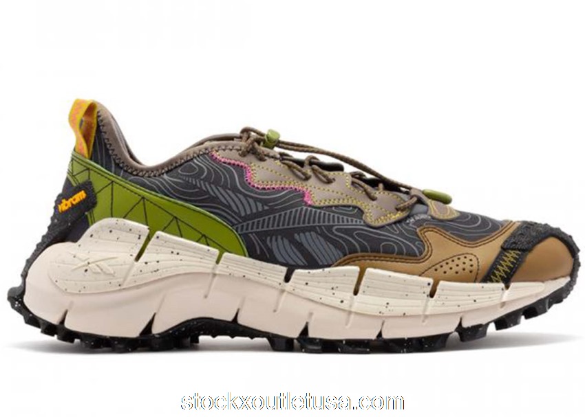 Outlet Reebok Zig Kinetica II Edge Brown Green GX0511