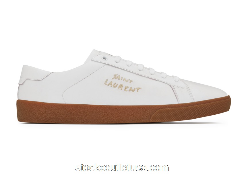 Outlet Saint Laurent Court Classic SL/06 Low White Gum 61068500N009030