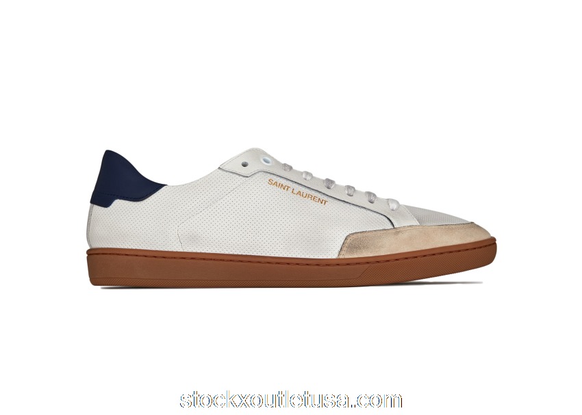 Outlet Saint Laurent Court Classic SL/10 Optic White 5866171JZ209960