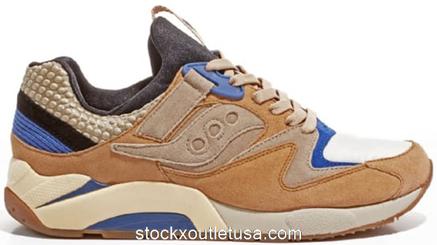 Outlet Saucony Grid 9000 Bodega Tan Blue