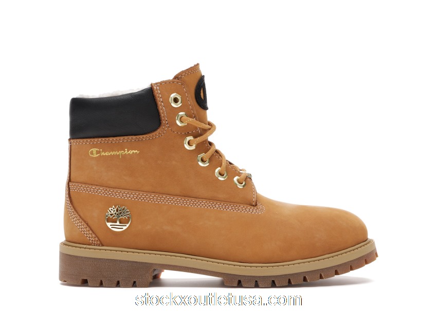 Outlet Timberland 6\" Shearling Champion Wheat (GS) TB0A1UCU231