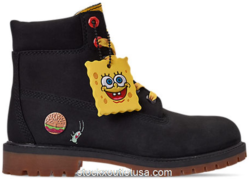 Outlet Timberland 6\" Spongebob Black (PS)