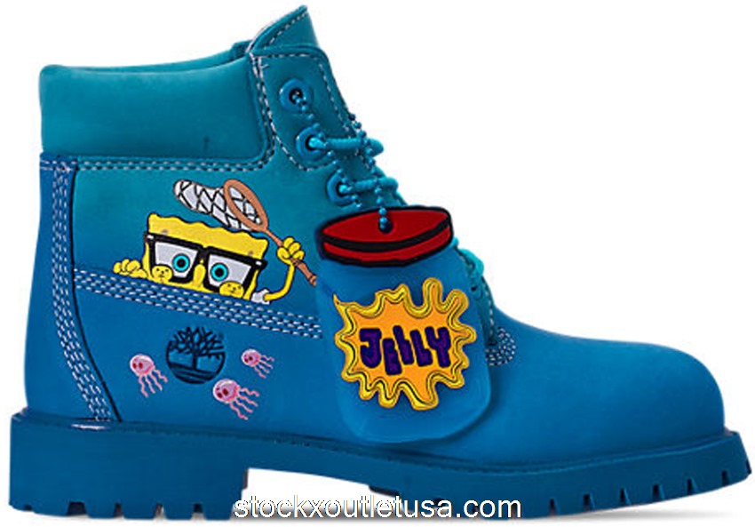 Outlet Timberland 6\" Spongebob Blue (GS)