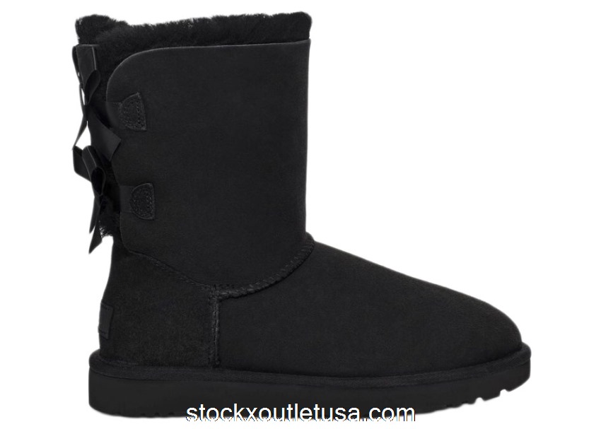 Outlet UGG Bailey Bow II Boot Black (W) 1016225-BLK