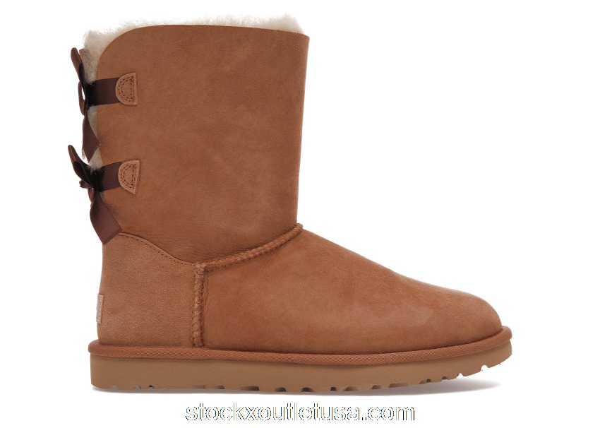 Outlet UGG Bailey Bow II Boot Chestnut (W) 1016225-CHE