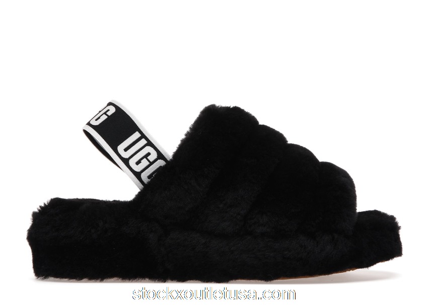 Outlet UGG Fluff Yeah Slide Black (W) 1095119-BLK