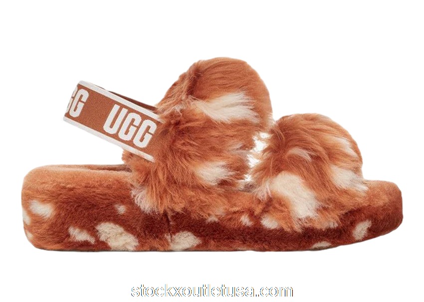 Outlet UGG Oh Yeah Slide Natural Spots (W) 1118165-NAT