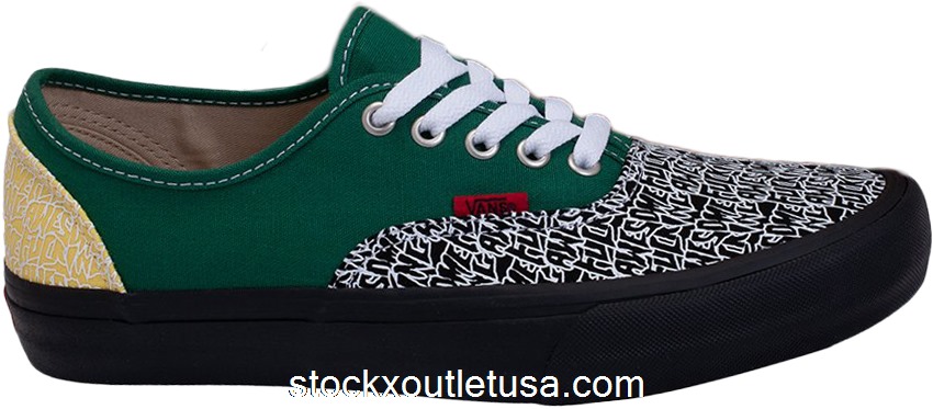 Outlet Vans Authentic Fucking Awesome Green