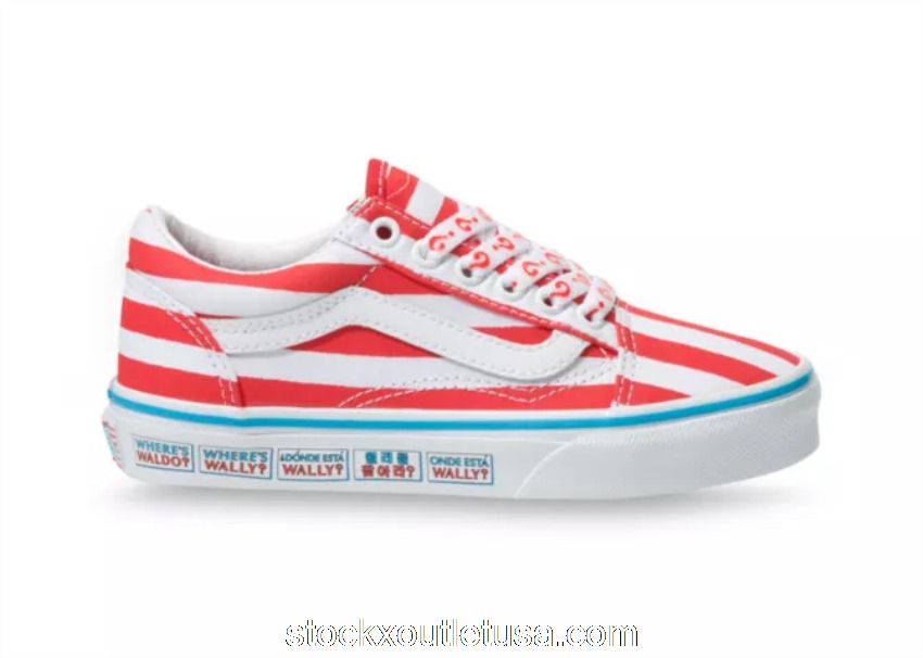 Outlet Vans Classic Old Skool International Stripes (Kids) VN0A4BUU3UV