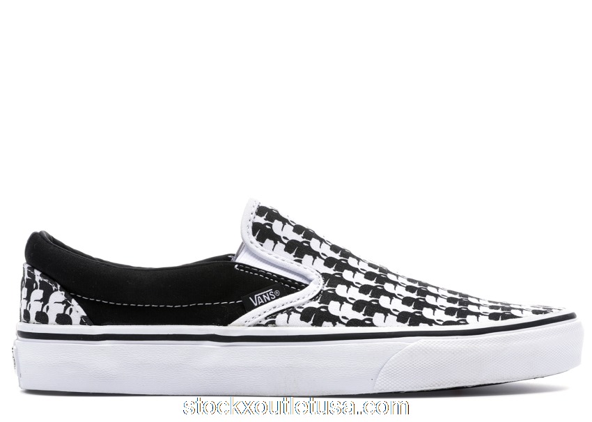 Outlet Vans Classic Slip-On Karl Lagerfeld Black White VN0A38F7OEK