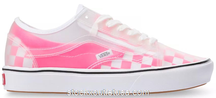 Outlet Vans ComfyCush Slip-Skool Checkerboard Knockout Pink VN0A4P3EWYI