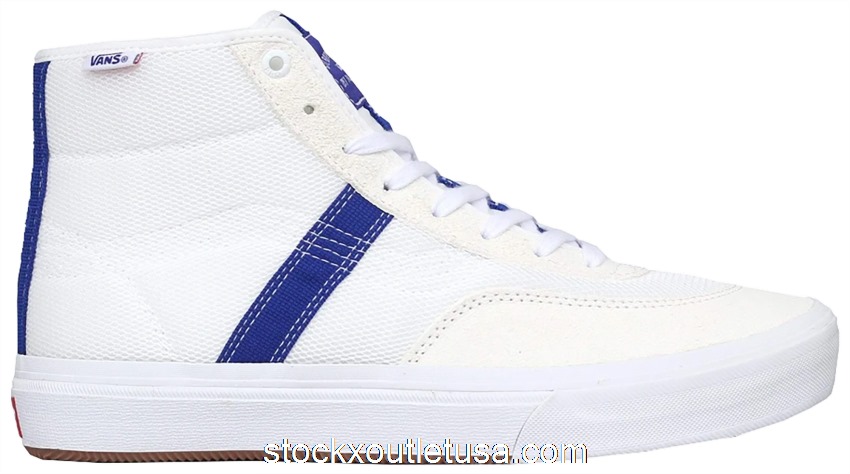 Outlet Vans Crockett High Quasi Skateboards White VN0A4VHT2IG1