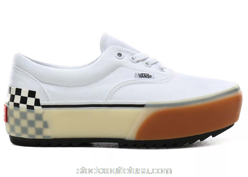 Outlet Vans Era Stacked White Checkerboard VN0A4BTOTDC