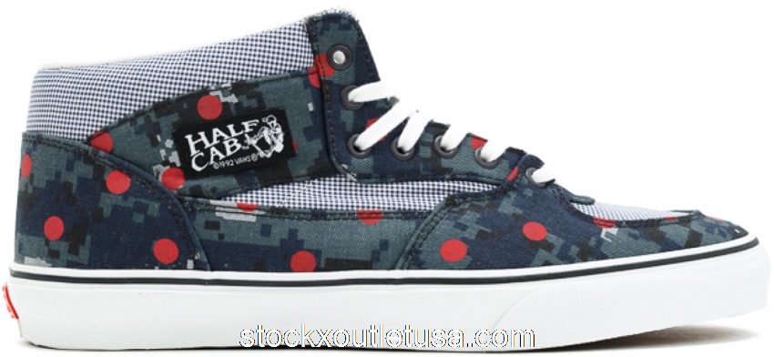 Outlet Vans Half Cab Supreme x CDG Digi Camo Navy VN0VFD9OR
