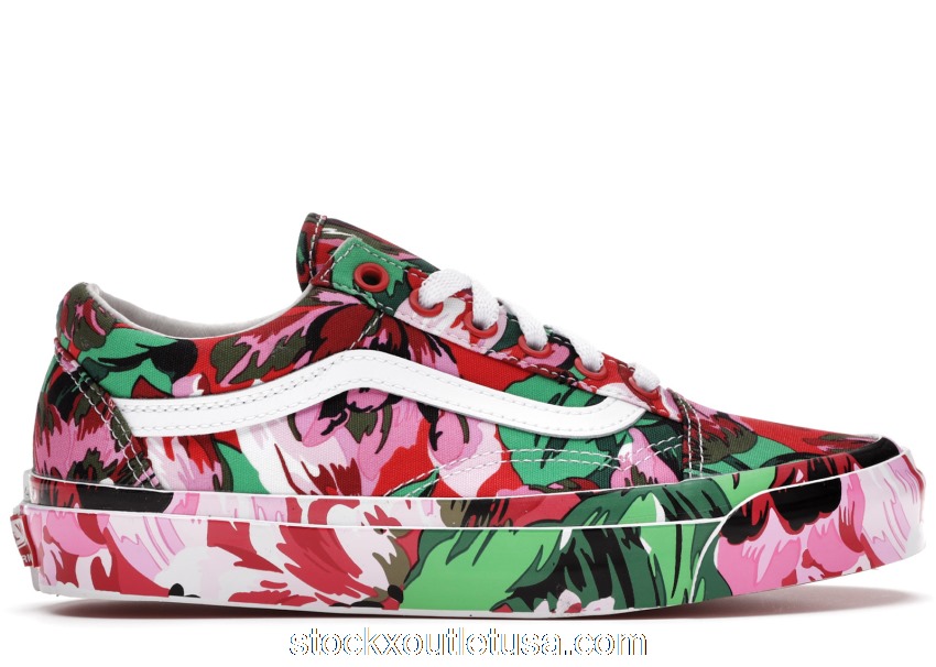 Outlet Vans Old Skool Kenzo Floral Red