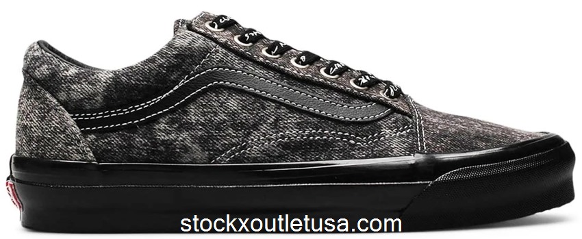 Outlet Vans Old Skool LX Jim Goldberg Acid Wash Denim Black VN0A4P3X00U