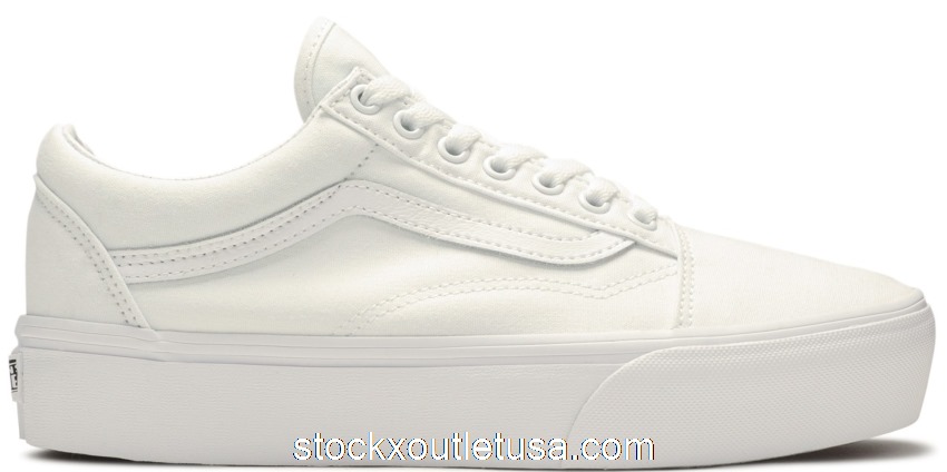 Outlet Vans Old Skool Platform True White (W) VN0A3B3UW00