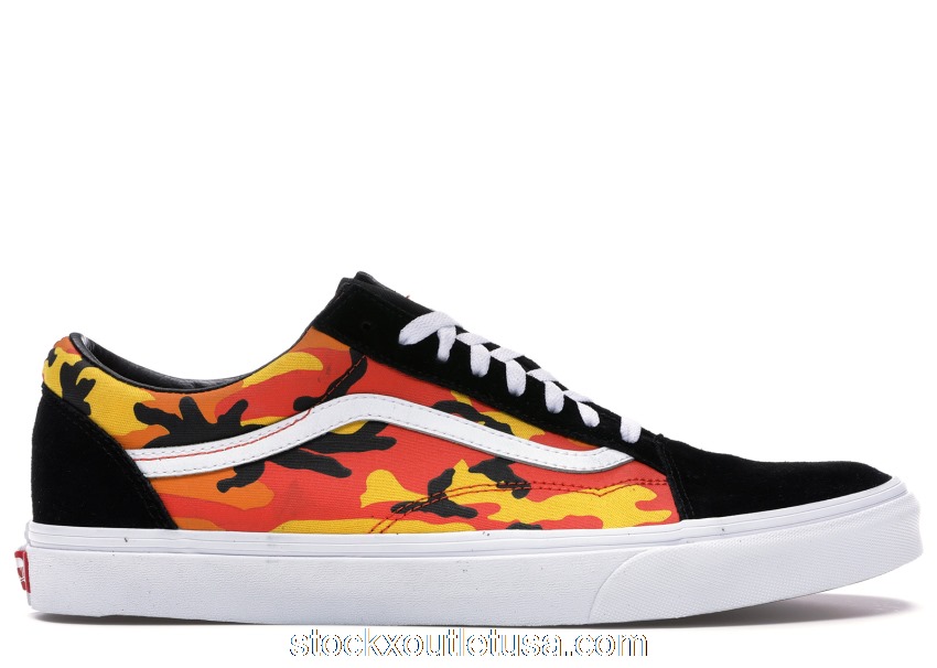Outlet Vans Old Skool Pop Camo Orange VN0A38G1RK3