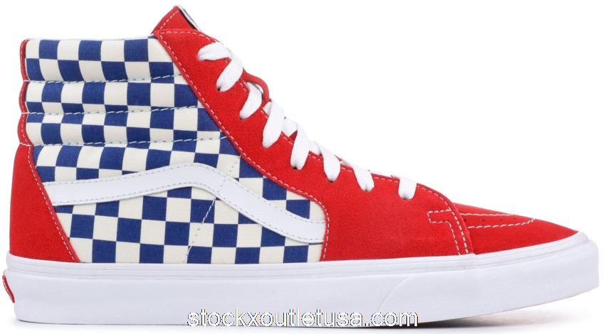 Outlet Vans Sk8-Hi BMX Checkerboard True Blue Red VN0A38GEU8H