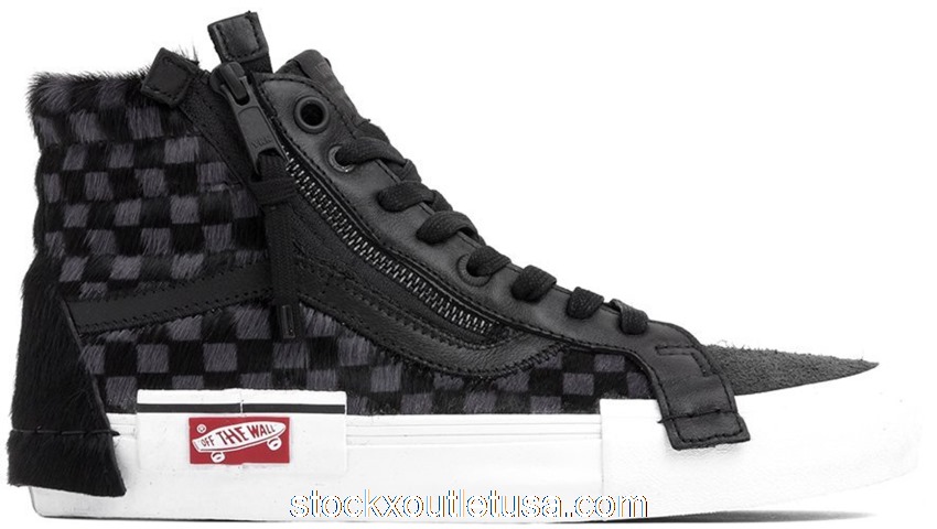 Outlet Vans Sk8-Hi Cap Pony Black Checkerboard VN0A3TKMVSN