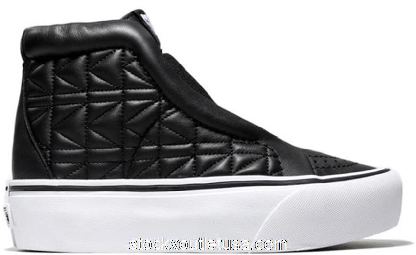 Outlet Vans Sk8-Hi Laceless Platform Karl Lagerfeld Quilt Black VN0A3DQ7OEL