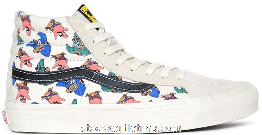 Outlet Vans Sk8-Hi Spongebob Beige V003T0Q7Z