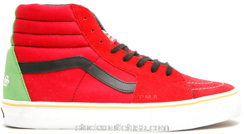 Outlet Vans Sk8-Hi Supreme x Bad Brains Red VN0FWQ2W7