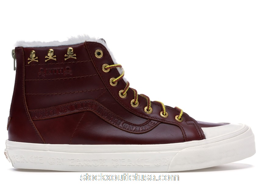 Outlet Vans Sk8-Hi Zip Kith x mastermind Japan Brown VN0A46ZFS5J