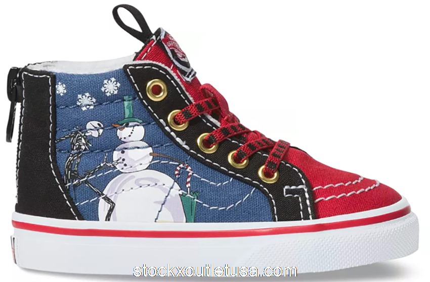 Outlet Vans Sk8-Hi Zip Nightmare Before Christmas Christmastown (TD) VN0A4BV1T33