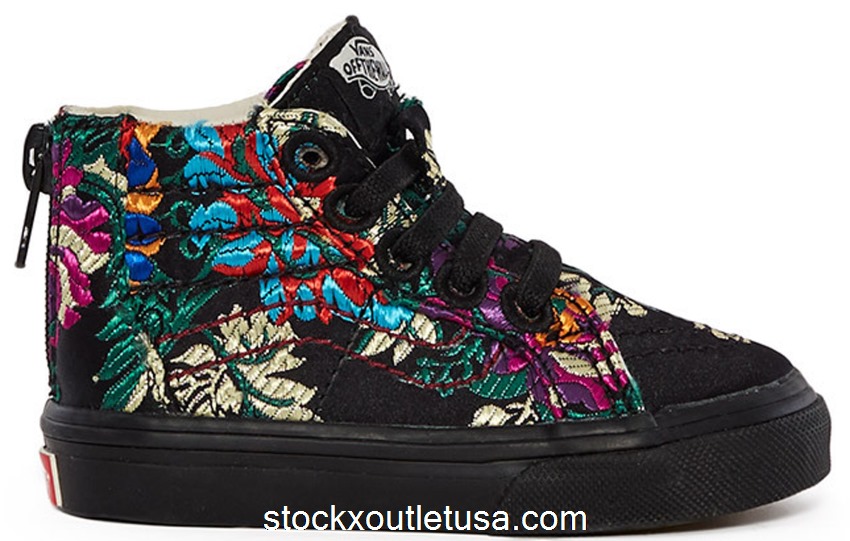 Outlet Vans Sk8-Hi Zip Opening Ceremony Satin Floral (TD)