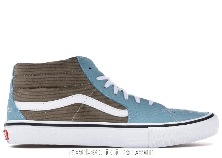 Outlet Vans Sk8-Mid Supreme Croc Corduroy Light Brown