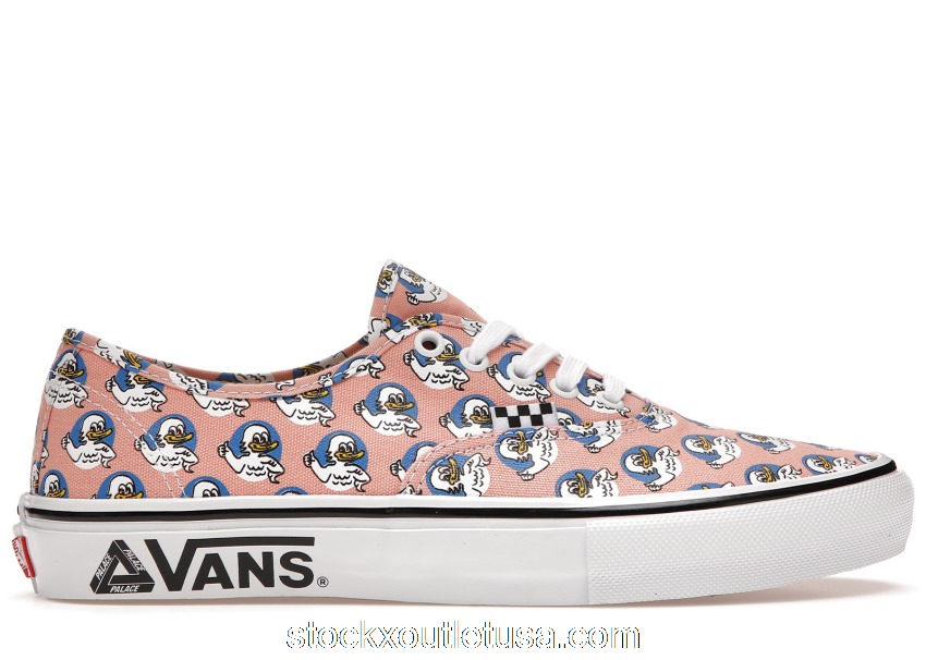 Outlet Vans Skate Authentic Palace Jeremy the Duck Black Salmon VN0A4BWN6VL