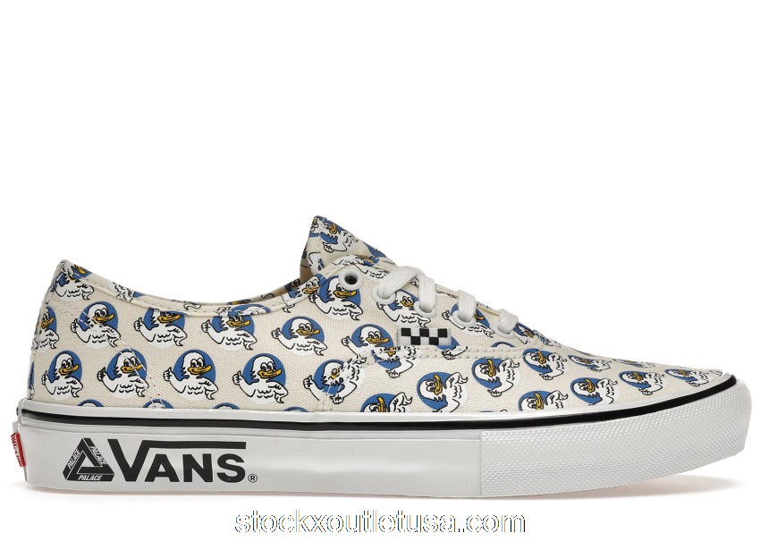 Outlet Vans Skate Authentic Palace Jeremy the Duck Classic White VN0A4BWN6VK