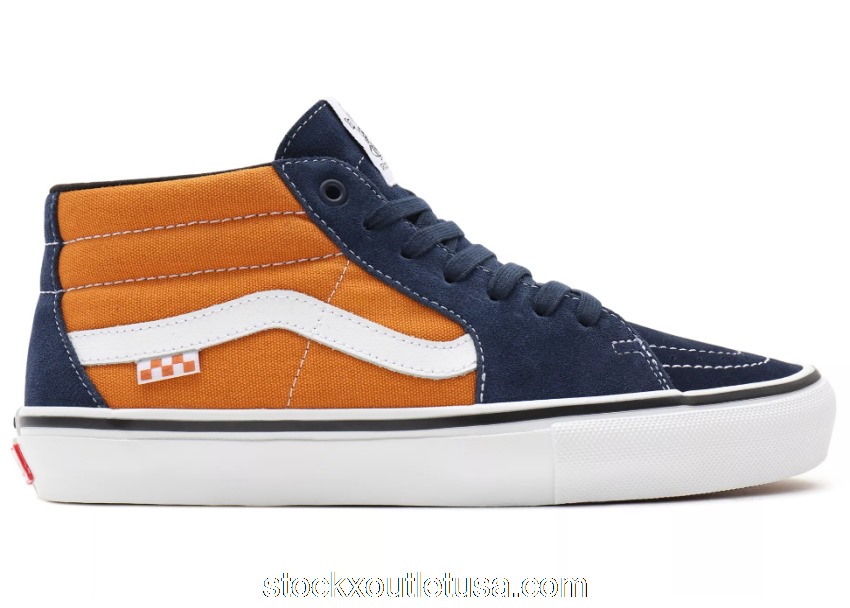 Outlet Vans Skate Grosso Mid Navy Orange VN0A5FCGYG9