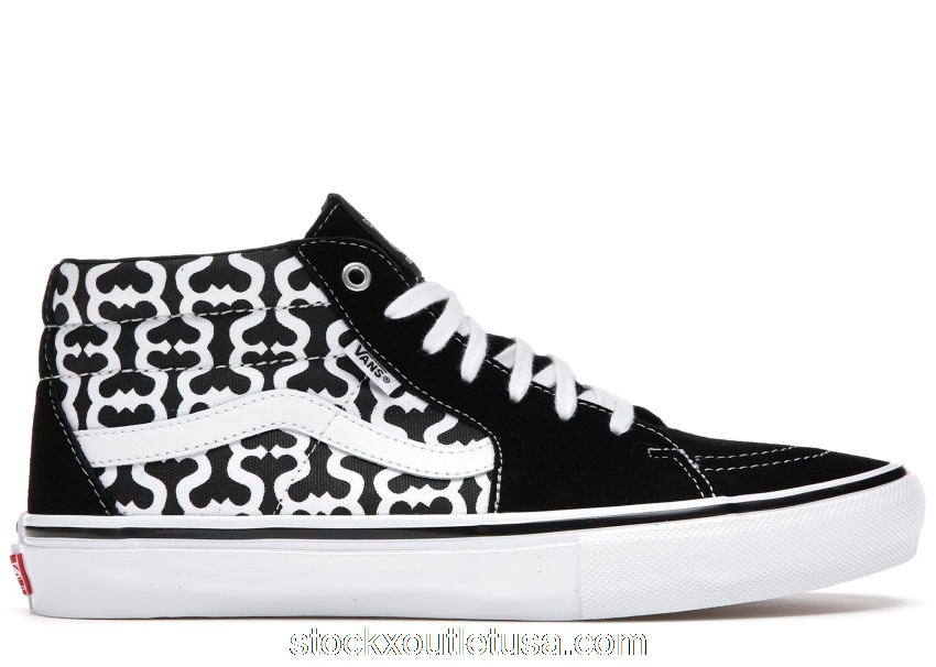Outlet Vans Skate Grosso Mid Supreme Monogram S Logo Black VN0A5KS15XH