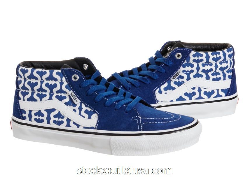 Outlet Vans Skate Grosso Mid Supreme Monogram S Logo Royal VN0A5KS15YE