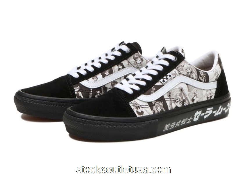 Outlet Vans Skate Old Skool Pretty Guardian Sailor Moon Sailor Black VN0005W0BKA