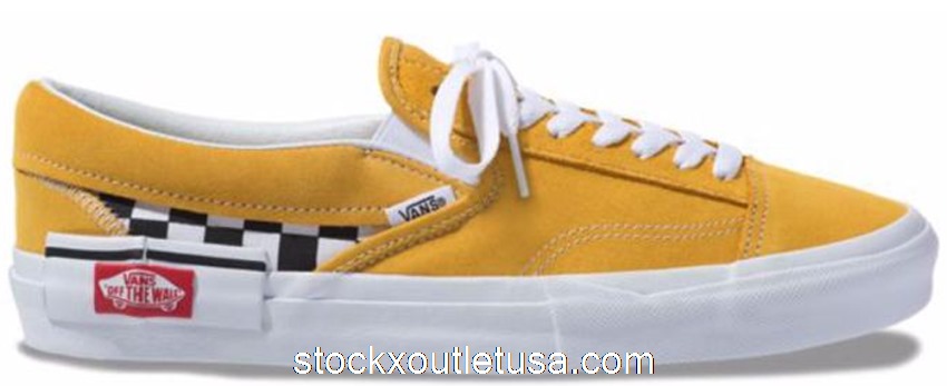 Outlet Vans Slip-On Cap Checkerboard Yolk Yellow VN0A3WM5VLY