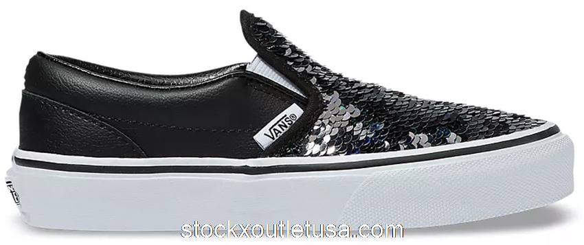 Outlet Vans Slip-On Flipping Sequins Black (PS) VN0A4BUTTB8