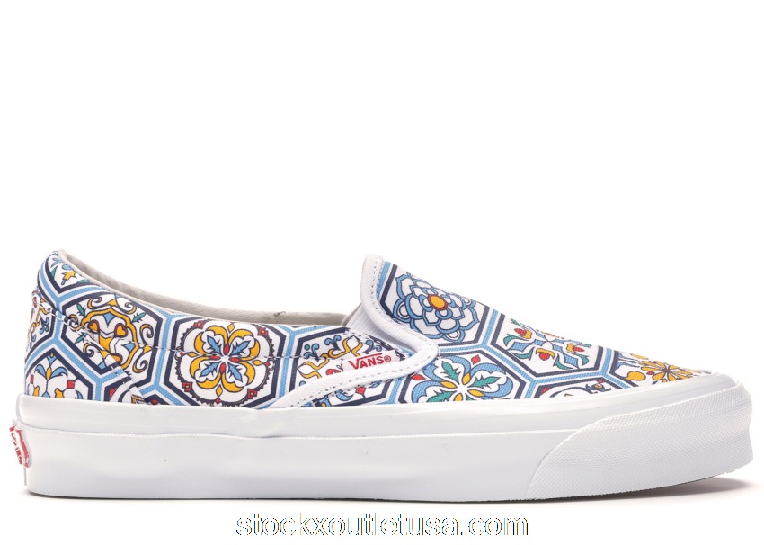 Outlet Vans Slip-On Kith Moroccan Tile Blue VN0A45JK2CM