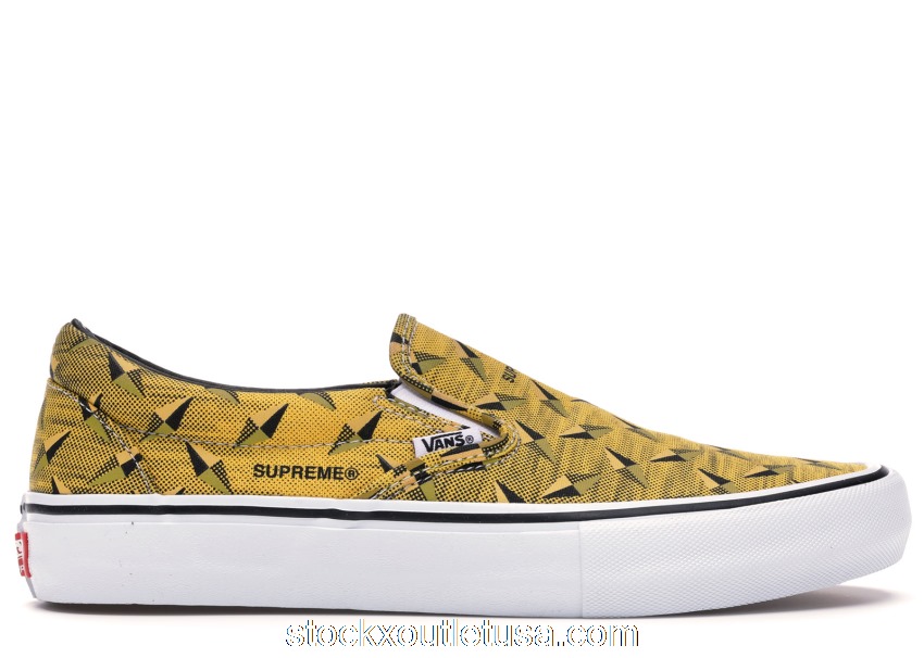 Outlet Vans Slip-On Supreme Diamond Plate Yellow VN0A347VTEG