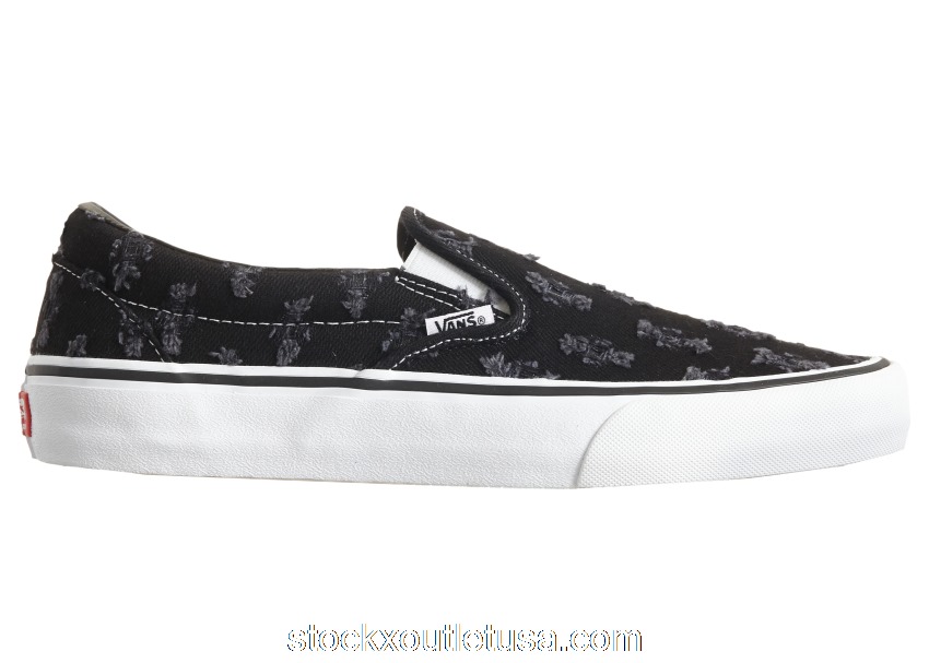 Outlet Vans Slip-On Supreme Hole Punch Denim Black VN0A38DD2DC