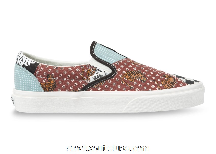 Outlet Vans Slip-On Tiger Patchwork VN0A4U381IO
