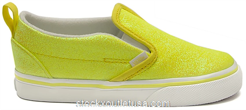 Outlet Vans Slip-On V Neon Glitter Yellow (TD) VN0A3488WKD