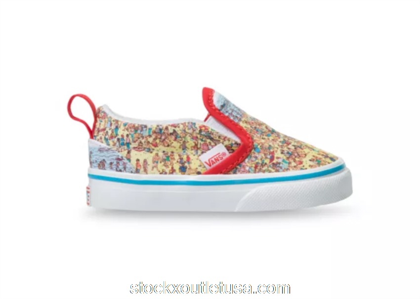 Outlet Vans Slip-On Wheres Waldo Beach (TD) VN0A34883WO