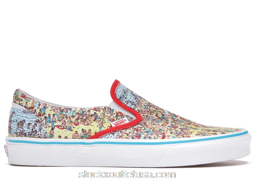 Outlet Vans Slip-On Wheres Waldo Beach VN0A33TB3WO