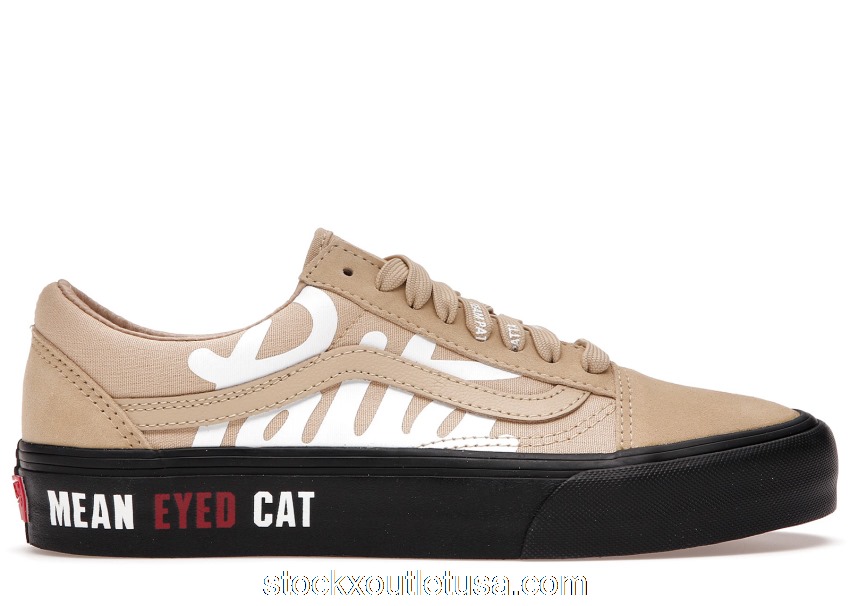 Outlet Vans UA Old Skool VLT LX Patta Mean Eyed Cat Almond Buff VN0A4BVF5X51