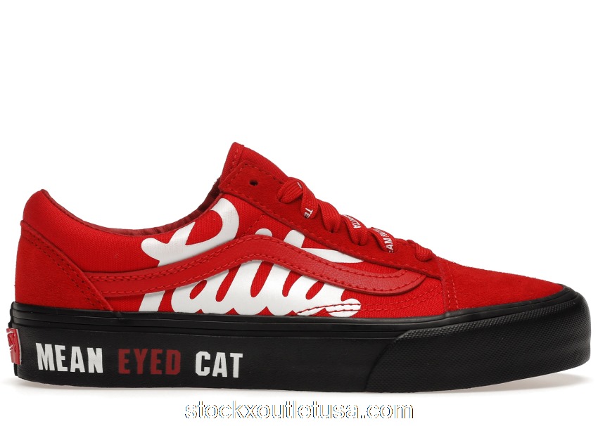 Outlet Vans UA Old Skool VLT LX Patta Mean Eyed Cat High Risk Red VN0A4BVF5X81