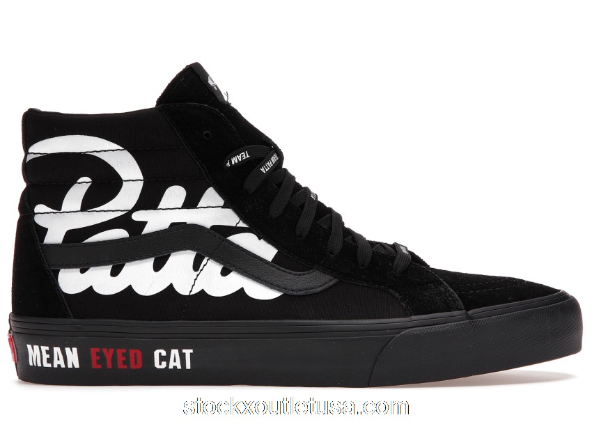 Outlet Vans UA Sk8-Hi Reissue VLT LX Patta Mean Eyed Cat Black VN0A4BVH5X01