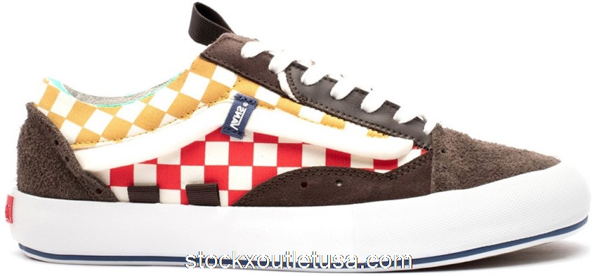 Outlet Vans Vault UA Old Skool Cap LX Regrind Brown Multicolor